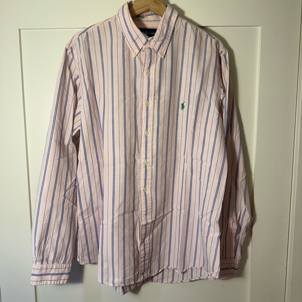 Ralph Lauren Pink and Blue Striped Shirt